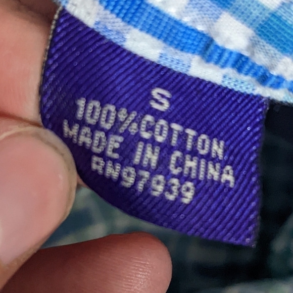 Alan Flusser Checked Seersucker Button Down Sz S - Picture 9 of 10